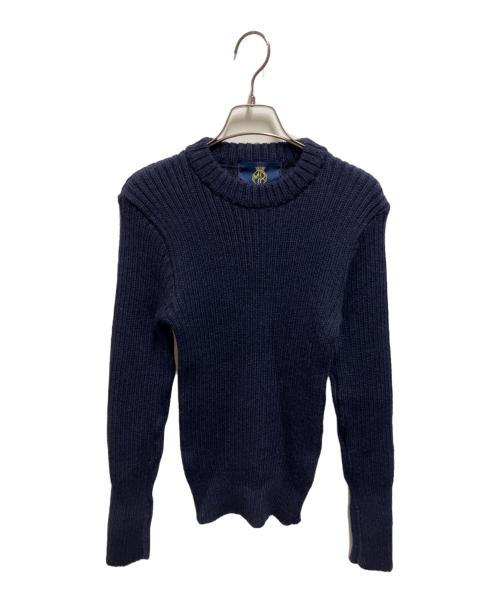 Miller Rayner（Miller Rayner）Miller Rayner (Miller Rayner) リブクルーネックプルオーバー ネイビー サイズ:Sの古着・服飾アイテム