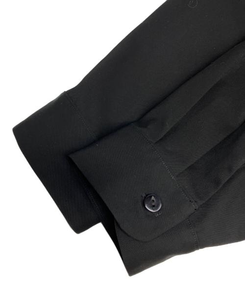 NICENESS（ナイスネス）NICENESS (ナイスネス) 26AW HUFFAM S140sウーステッドギャバジンロッヂシャツ ブラック サイズ:XLの古着・服飾アイテム