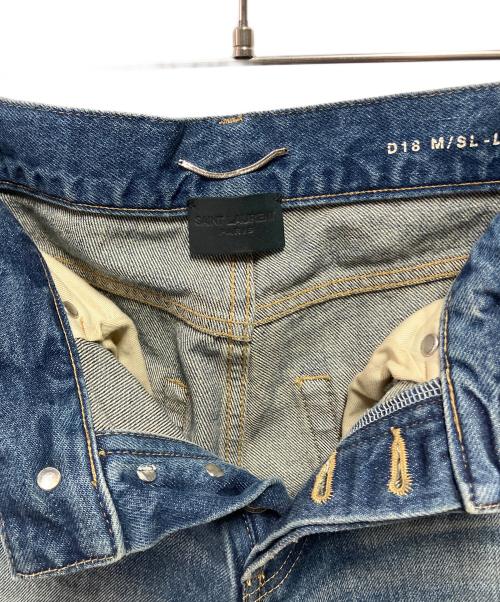 Saint Laurent Paris（サンローランパリ）Saint Laurent Paris (サンローランパリ) ボタンフライ コットン スリム インディゴ サイズ:26の古着・服飾アイテム