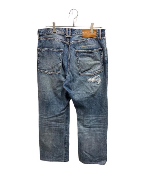 UNION（ユニオン）UNION (ユニオン) ダメージ加工デニムパンツ インディゴ サイズ:MEDIUMの古着・服飾アイテム