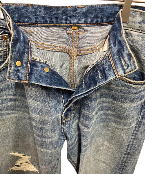 UNION（ユニオン）UNION (ユニオン) ダメージ加工デニムパンツ インディゴ サイズ:MEDIUMの古着・服飾アイテム