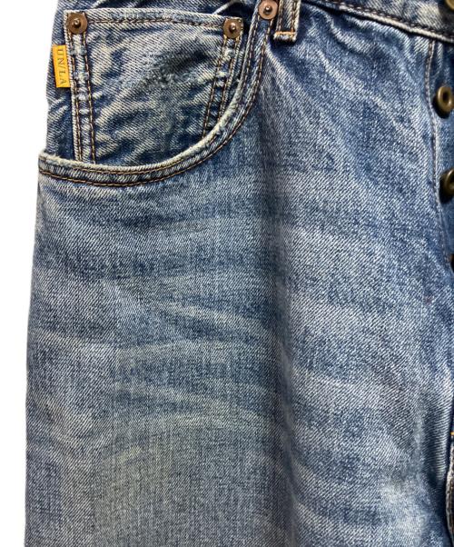 UNION（ユニオン）UNION (ユニオン) ダメージ加工デニムパンツ インディゴ サイズ:MEDIUMの古着・服飾アイテム