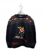 POLO RALPH LAURENポロ・ラルフローレン）の古着「80’Sスキーヤーニット」｜ブラック