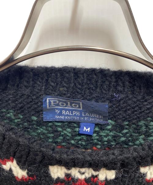 POLO RALPH LAUREN（ポロ・ラルフローレン）POLO RALPH LAUREN (ポロ・ラルフローレン) 80’Sスキーヤーニット ブラック サイズ:Ｍの古着・服飾アイテム