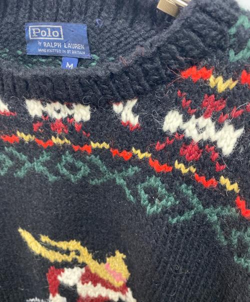 POLO RALPH LAUREN（ポロ・ラルフローレン）POLO RALPH LAUREN (ポロ・ラルフローレン) 80’Sスキーヤーニット ブラック サイズ:Ｍの古着・服飾アイテム