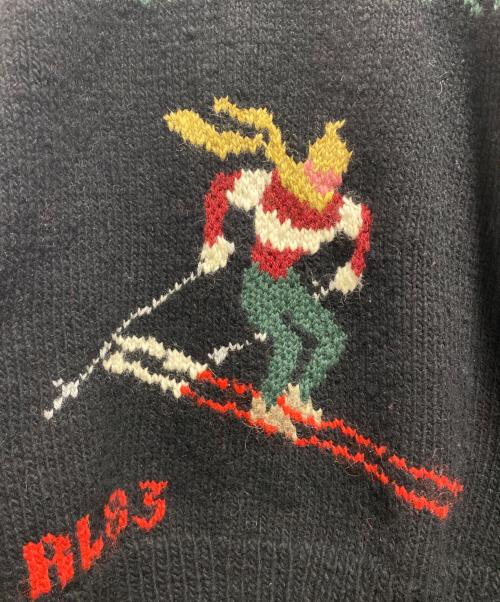 POLO RALPH LAUREN（ポロ・ラルフローレン）POLO RALPH LAUREN (ポロ・ラルフローレン) 80’Sスキーヤーニット ブラック サイズ:Ｍの古着・服飾アイテム