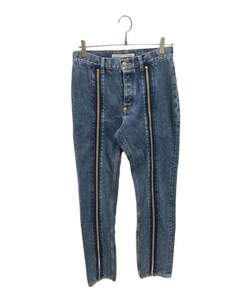JOHN LAWRENCE SULLIVAN（ジョン ローレンス サリバン）JOHN LAWRENCE SULLIVAN (ジョン ローレンス サリバン) WASHED DENIM ZIP PANTS インディゴ サイズ:Lの古着・服飾アイテム