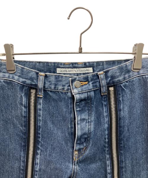 JOHN LAWRENCE SULLIVAN（ジョン ローレンス サリバン）JOHN LAWRENCE SULLIVAN (ジョン ローレンス サリバン) WASHED DENIM ZIP PANTS インディゴ サイズ:Lの古着・服飾アイテム