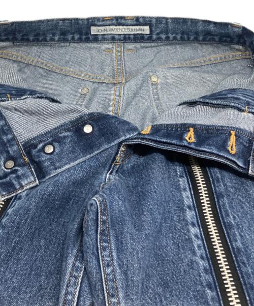 JOHN LAWRENCE SULLIVAN（ジョン ローレンス サリバン）JOHN LAWRENCE SULLIVAN (ジョン ローレンス サリバン) WASHED DENIM ZIP PANTS インディゴ サイズ:Lの古着・服飾アイテム