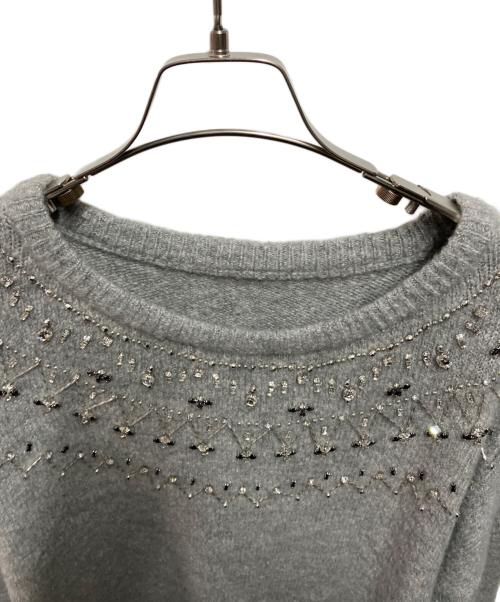 Diagram（ダイアグラム）Diagram (ダイアグラム) フェアアイル刺繍ニットトップ グレー サイズ:Sの古着・服飾アイテム