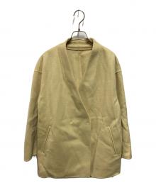 allureville（アルアバイル）の古着「カシミヤ混リバーミドルラップコート」｜イエロー