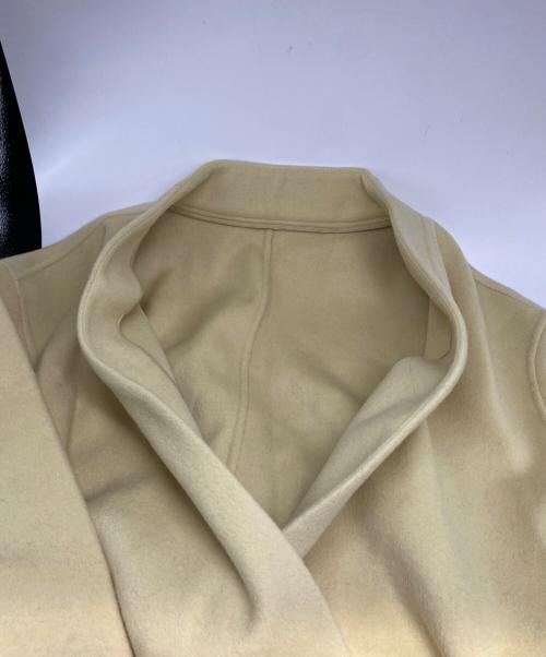 allureville（アルアバイル）allureville (アルアバイル) カシミヤ混リバーミドルラップコート イエロー サイズ:Ｓの古着・服飾アイテム