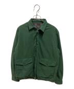 BEAMS PLUSビームスプラス）の古着「ハイカウント ウェザークロス ジッパー ブルゾン」｜グリーン