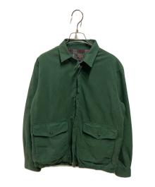 BEAMS PLUS（ビームスプラス）の古着「ハイカウント ウェザークロス ジッパー ブルゾン」｜グリーン