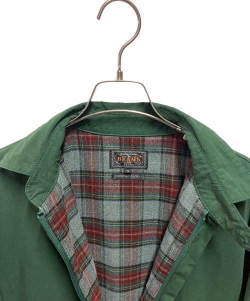 BEAMS PLUS（ビームスプラス）BEAMS PLUS (ビームスプラス) ハイカウント ウェザークロス ジッパー ブルゾン グリーン サイズ:Ｓの古着・服飾アイテム