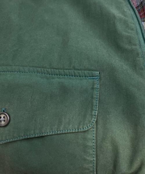 BEAMS PLUS（ビームスプラス）BEAMS PLUS (ビームスプラス) ハイカウント ウェザークロス ジッパー ブルゾン グリーン サイズ:Ｓの古着・服飾アイテム