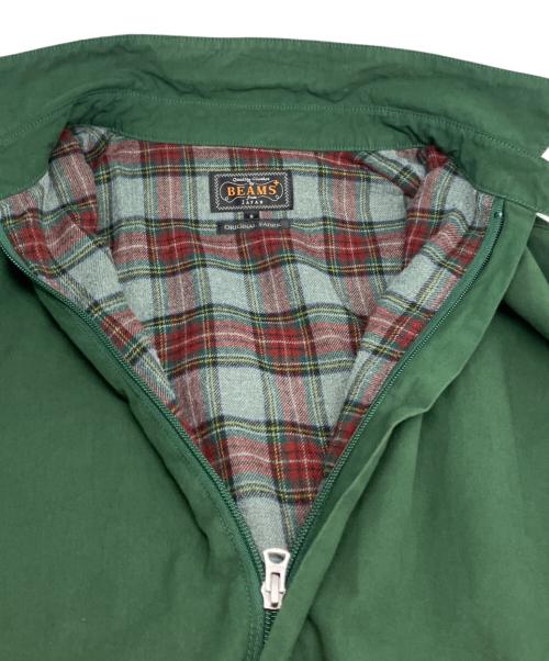 BEAMS PLUS（ビームスプラス）BEAMS PLUS (ビームスプラス) ハイカウント ウェザークロス ジッパー ブルゾン グリーン サイズ:Ｓの古着・服飾アイテム