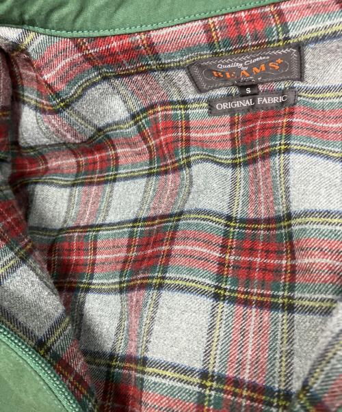BEAMS PLUS（ビームスプラス）BEAMS PLUS (ビームスプラス) ハイカウント ウェザークロス ジッパー ブルゾン グリーン サイズ:Ｓの古着・服飾アイテム