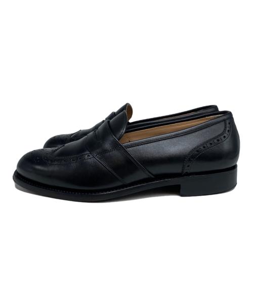 SCOTCH GRAIN（スコッチグレイン）SCOTCH GRAIN (スコッチグレイン) FLEXIBLE ウイングチップローファー ブラック サイズ:241/2の古着・服飾アイテム
