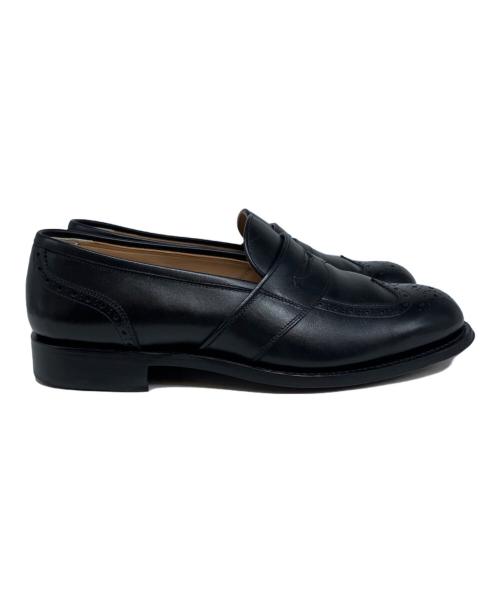 SCOTCH GRAIN（スコッチグレイン）SCOTCH GRAIN (スコッチグレイン) FLEXIBLE ウイングチップローファー ブラック サイズ:241/2の古着・服飾アイテム