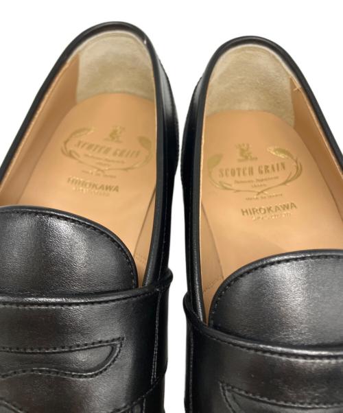 SCOTCH GRAIN（スコッチグレイン）SCOTCH GRAIN (スコッチグレイン) FLEXIBLE ウイングチップローファー ブラック サイズ:241/2の古着・服飾アイテム