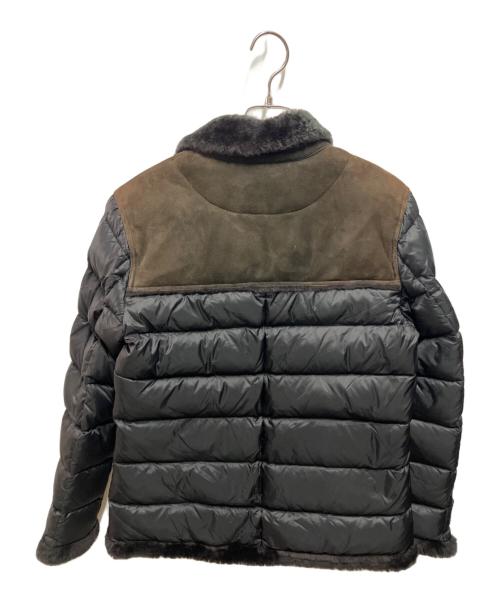 EMMETI（エンメティ）EMMETI (エンメティ) スエード切替ダウンジャケット ブラック サイズ:44の古着・服飾アイテム