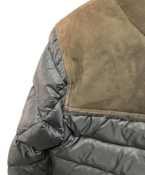 EMMETI（エンメティ）EMMETI (エンメティ) スエード切替ダウンジャケット ブラック サイズ:44の古着・服飾アイテム