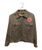 Lion UNIFORMライオン ユニフォーム）の古着「50-60sワッペン付ワークジャケット」｜ベージュ