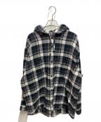 SUPREMEシュプリーム）の古着「26SS Hooded Flannel Shirt」｜グレー