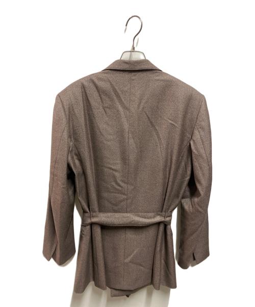 SADE（シャーデー）SADE (シャーデー) ベルテッドピークドジャケット JK09 ブラウン サイズ:2の古着・服飾アイテム