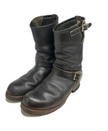 RED WING（レッドウィング）の古着「90's エンジニアブーツ PT91 刺繍タグ」｜ブラック