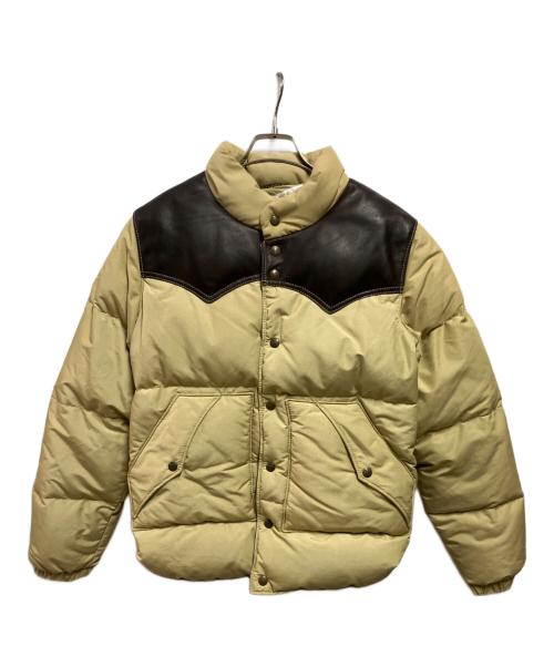 Schott（ショット）Schott (ショット) Ron Herman (ロンハーマン) 別注 レザーダウンジャケット ベージュ サイズ:Ｓの古着・服飾アイテム