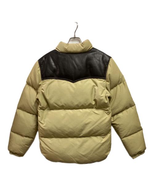 Schott（ショット）Schott (ショット) Ron Herman (ロンハーマン) 別注 レザーダウンジャケット ベージュ サイズ:Ｓの古着・服飾アイテム