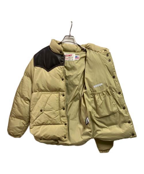 Schott（ショット）Schott (ショット) Ron Herman (ロンハーマン) 別注 レザーダウンジャケット ベージュ サイズ:Ｓの古着・服飾アイテム