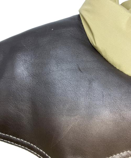 Schott（ショット）Schott (ショット) Ron Herman (ロンハーマン) 別注 レザーダウンジャケット ベージュ サイズ:Ｓの古着・服飾アイテム