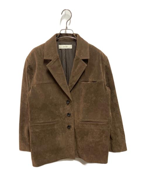 anuke（アンヌーク）anuke (アンヌーク) 25AW Eco Suede Jacket ブラウン サイズ:36の古着・服飾アイテム