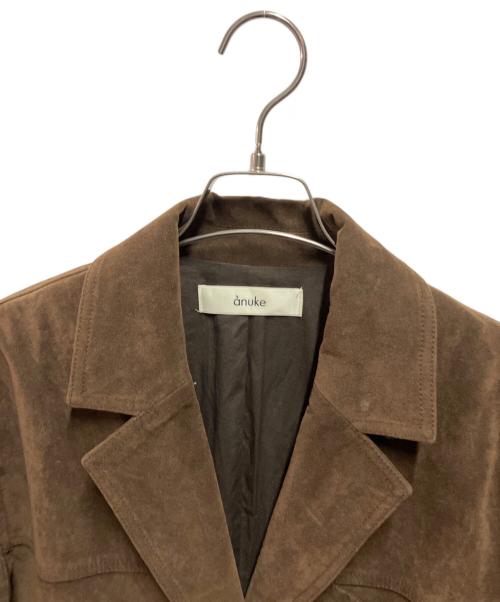 anuke（アンヌーク）anuke (アンヌーク) 25AW Eco Suede Jacket ブラウン サイズ:36の古着・服飾アイテム