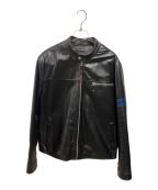 wilsons leatherウィルソンズレザー）の古着「シングルライダースジャケット」｜ブラック