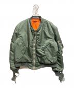 USAFユーエスエアフォース）の古着「70's MIL-J-8279E MA-1フライトジャケット」｜グリーン