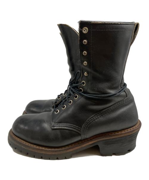 RED WING（レッドウィング）RED WING (レッドウィング) 90’S ロガーブーツ MADE IN USA PTタグ刺繍 ブラック サイズ:9の古着・服飾アイテム