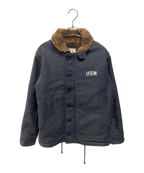 HOUSTON（ヒューストン）HOUSTON (ヒューストン) N-1 DECK JACKET ネイビー サイズ:40の古着・服飾アイテム