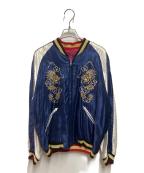 東洋エンタープライズトウヨウエンタープライズ）の古着「SOUVENIR JACKET EAGLE×JAPAN MAP」｜ブルー
