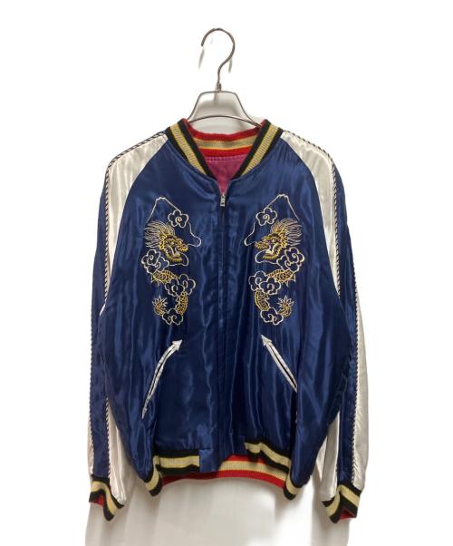 東洋エンタープライズ（トウヨウエンタープライズ）東洋エンタープライズ (トウヨウエンタープライズ) SOUVENIR JACKET EAGLE×JAPAN MAP ブルー サイズ:Lの古着・服飾アイテム