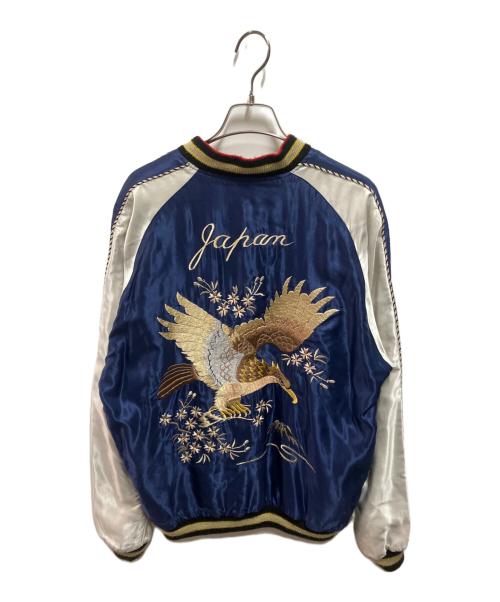 東洋エンタープライズ（トウヨウエンタープライズ）東洋エンタープライズ (トウヨウエンタープライズ) SOUVENIR JACKET EAGLE×JAPAN MAP ブルー サイズ:Lの古着・服飾アイテム