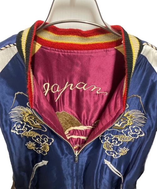 東洋エンタープライズ（トウヨウエンタープライズ）東洋エンタープライズ (トウヨウエンタープライズ) SOUVENIR JACKET EAGLE×JAPAN MAP ブルー サイズ:Lの古着・服飾アイテム