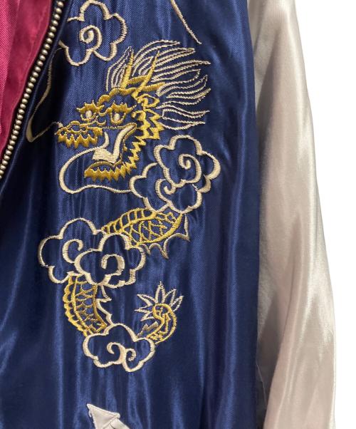 東洋エンタープライズ（トウヨウエンタープライズ）東洋エンタープライズ (トウヨウエンタープライズ) SOUVENIR JACKET EAGLE×JAPAN MAP ブルー サイズ:Lの古着・服飾アイテム