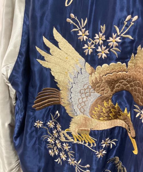 東洋エンタープライズ（トウヨウエンタープライズ）東洋エンタープライズ (トウヨウエンタープライズ) SOUVENIR JACKET EAGLE×JAPAN MAP ブルー サイズ:Lの古着・服飾アイテム