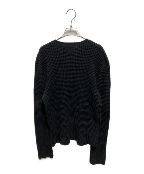 BOTTEGA VENETA（ボッテガベネタ）BOTTEGA VENETA (ボッテガベネタ) カシミヤ混コットン ワッフルニット ブラック サイズ:Ｍの古着・服飾アイテム