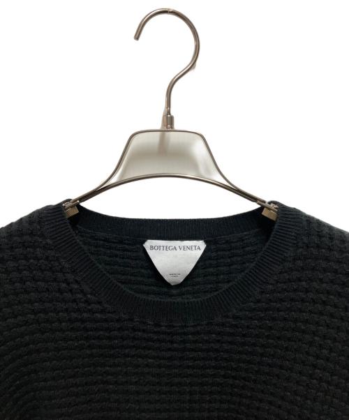 BOTTEGA VENETA（ボッテガベネタ）BOTTEGA VENETA (ボッテガベネタ) カシミヤ混コットン ワッフルニット ブラック サイズ:Ｍの古着・服飾アイテム