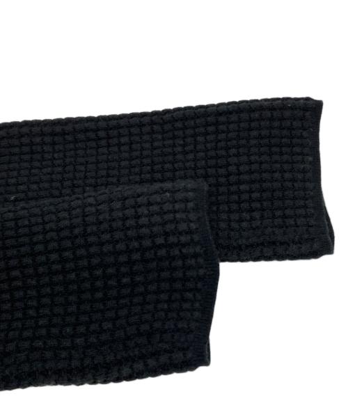 BOTTEGA VENETA（ボッテガベネタ）BOTTEGA VENETA (ボッテガベネタ) カシミヤ混コットン ワッフルニット ブラック サイズ:Ｍの古着・服飾アイテム